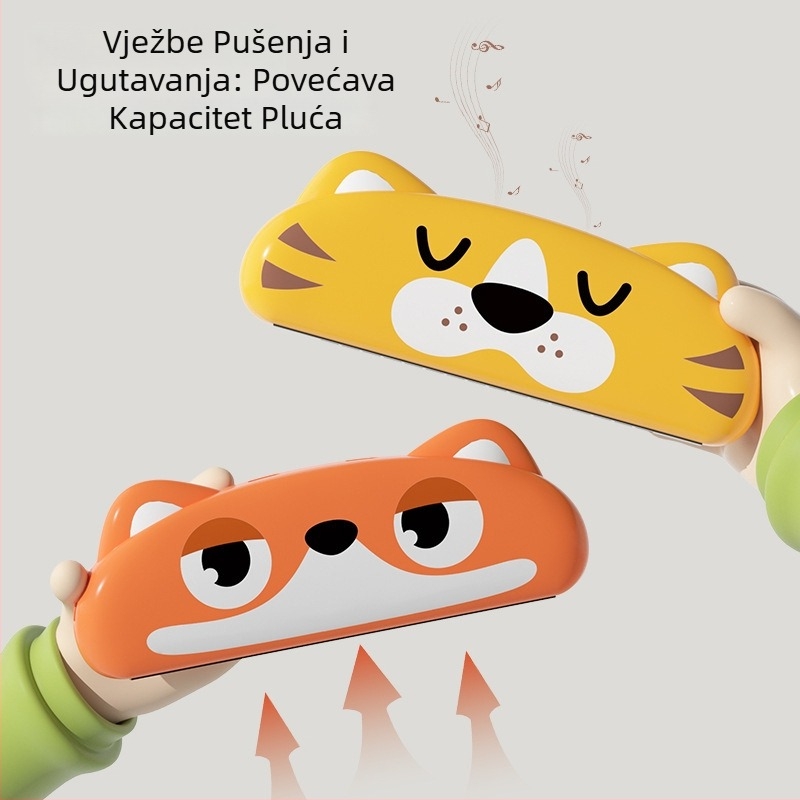 Dječja harmonika – netoksična plastična igračka za bebe početnike, uzrast 0–3 godina