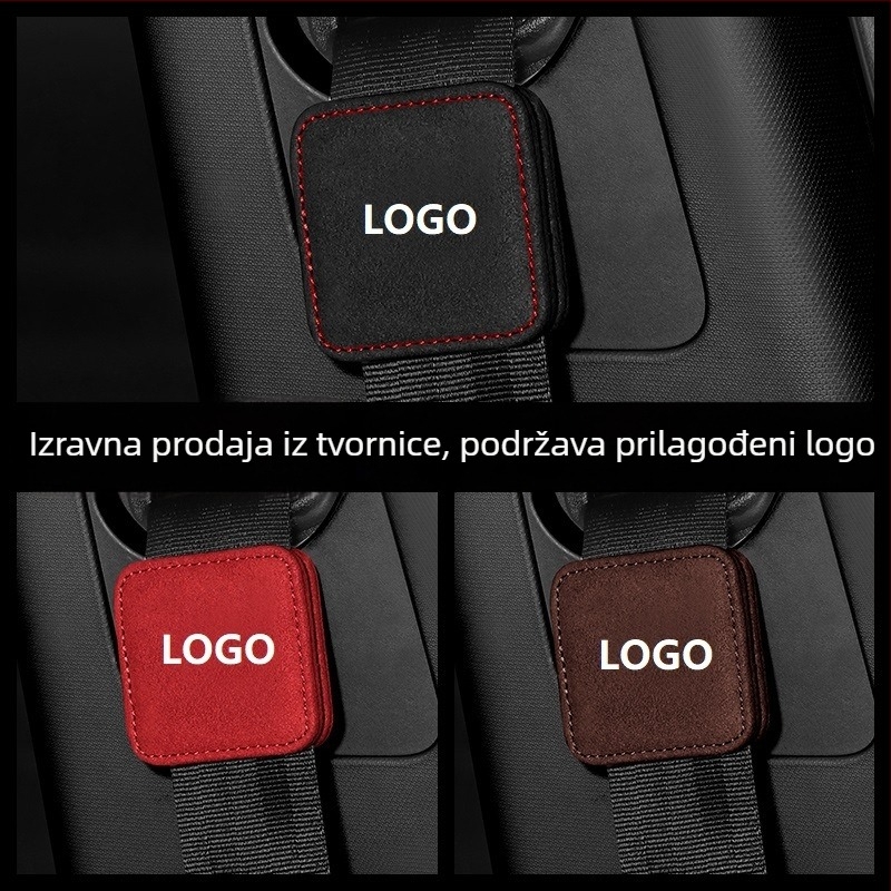 Proširivač sigurnosnog pojasa za automobil od velura, model F0SD1, marka YJ; ispisano logo; licencirana privatna etiketa; porijeklo Guangzhou