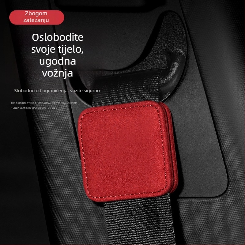 Proširivač sigurnosnog pojasa za automobil od velura, model F0SD1, marka YJ; ispisano logo; licencirana privatna etiketa; porijeklo Guangzhou