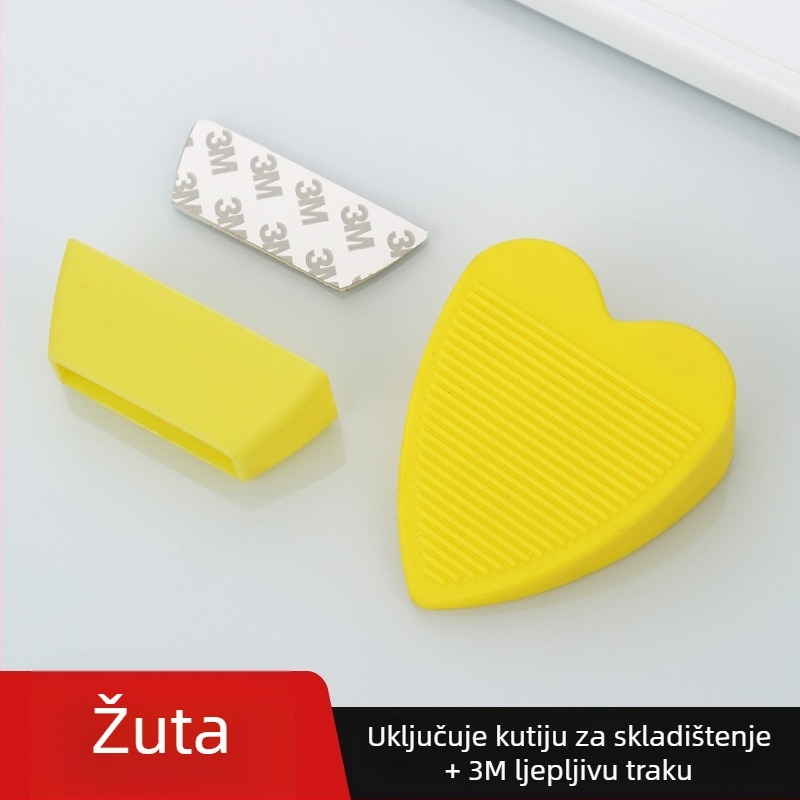 Srcolni PVC dverni limiter - pokretni, postavljen na pod, s kutijom za pohranu, za drvena vrata