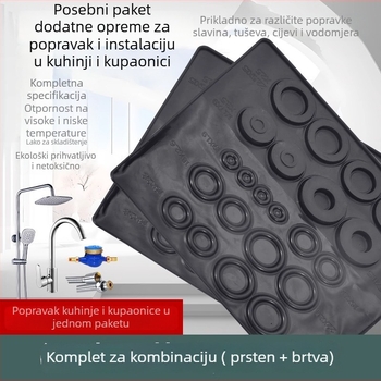 Gumeni set za popravak kuhinjske slavine – O-prsten, rotirajuće brtvilo, skup brtvila 4–6 komada