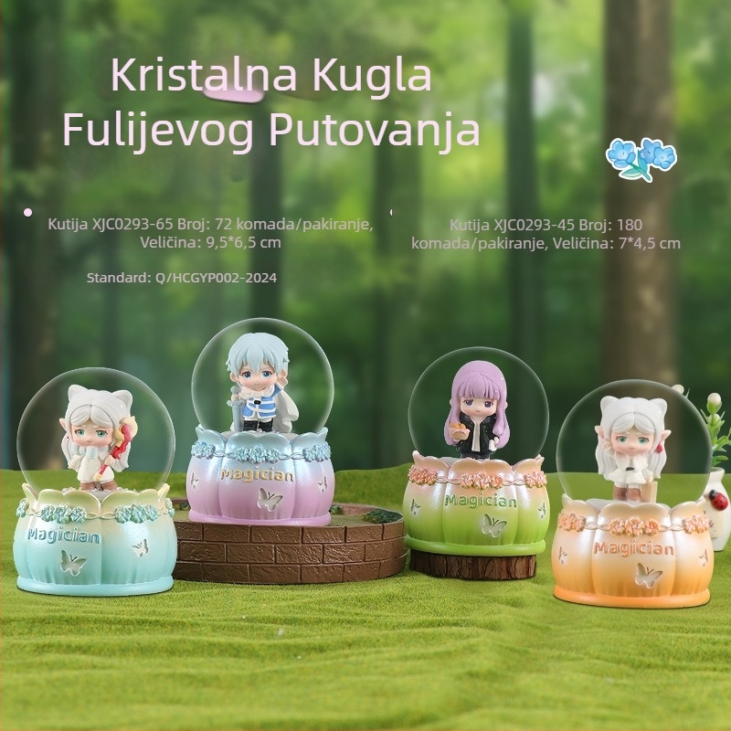 Crtić-stilna figurica s glazbenom kutijom, izrađena od smole i plastike, kutija s glazbom u karikaturističkom stilu, pogodna za rođendane i zabave