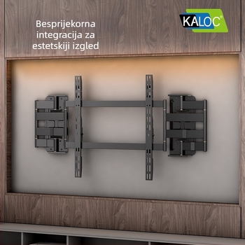 NX80 Ultra-tanki ugrađeni nosač TV-a s teleskopskim podešavanjem visine i okretanjem, od hladnog valjanog čelika, 6,26 kg, za pametne televizore