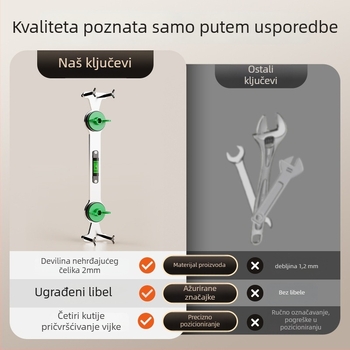 Nerđajući čelik: pozicionator cijevi hladne i tople vode s držačem miješalnog ventila — moderni tuš set