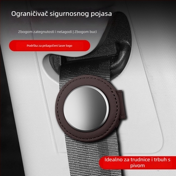 Auto pojas klips i limiter napetosti, od mikrovlaknast kože i cinkovog legura, model 319-6, universalna kompatibilnost, mogućnost tiskanja logotipa