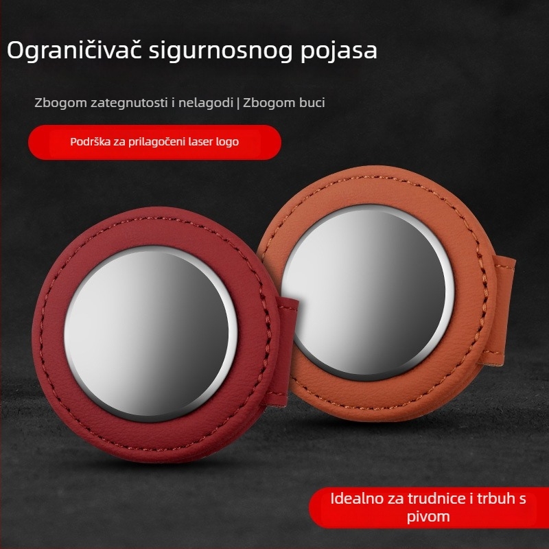 Auto pojas klips i limiter napetosti, od mikrovlaknast kože i cinkovog legura, model 319-6, universalna kompatibilnost, mogućnost tiskanja logotipa