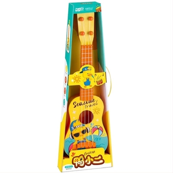 Dječja plastična gitara za rano glazbeno odgoj, crtani instrument za djecu 4–6 godina, pakirano u šarenu kutiju, 3C certifikat 2023152202046088