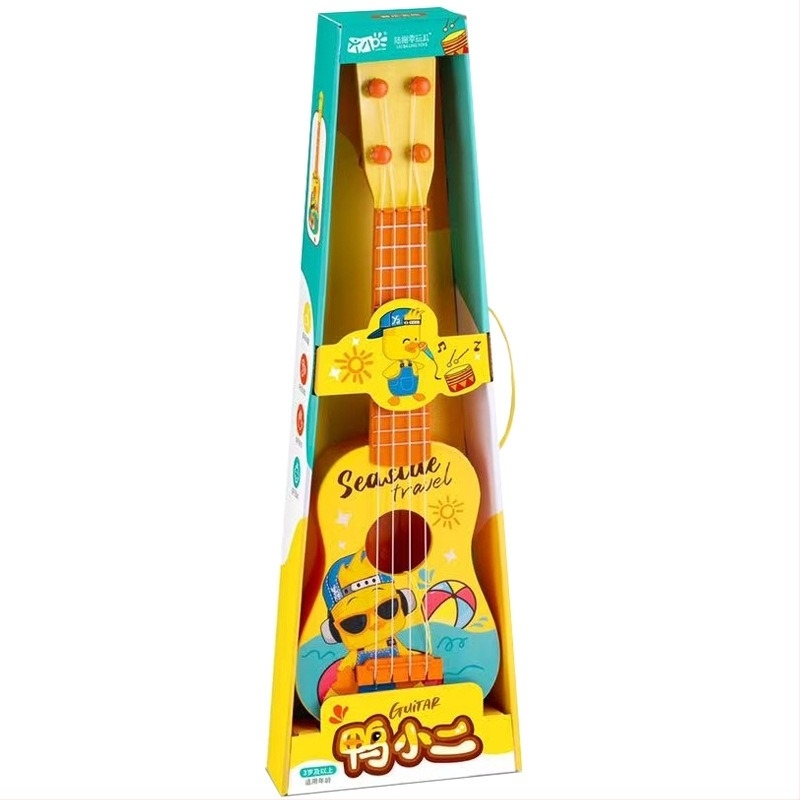 Dječja plastična gitara za rano glazbeno odgoj, crtani instrument za djecu 4–6 godina, pakirano u šarenu kutiju, 3C certifikat 2023152202046088