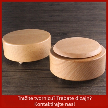 DIY baza za glazbenu kutiju – bukovo drvo, modern minimalistički stil, geometrijski ukras, pogodno za uređenje doma