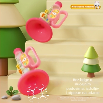 Crtani zeko rog igračka za dojenčad - plastična dječja zviždaljka instrument, senzorsko i interaktivno učenje (Plastika, 0-3 godine, Rog, Igračka, Zviždaljka)