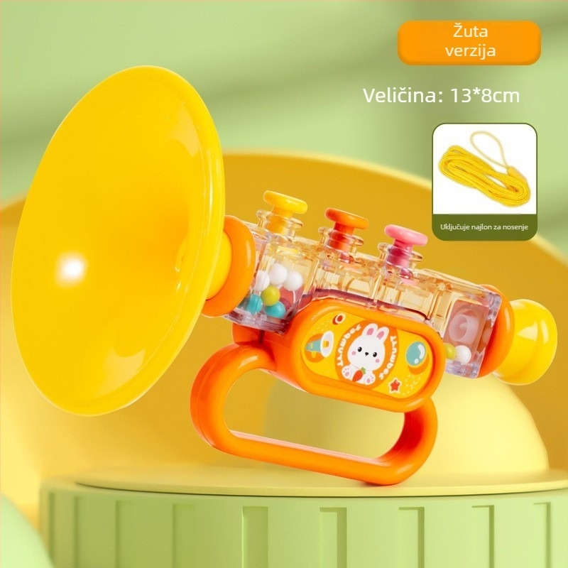 Crtani zeko rog igračka za dojenčad - plastična dječja zviždaljka instrument, senzorsko i interaktivno učenje (Plastika, 0-3 godine, Rog, Igračka, Zviždaljka)