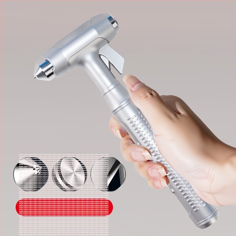 Automobilski sigurnosni čekić, višestruki alat za bijeg, rušilac stakla automobila, ABS + tungsten steel, težina 187 g, podrijetlo Zhejiang, Ming che zhi bao