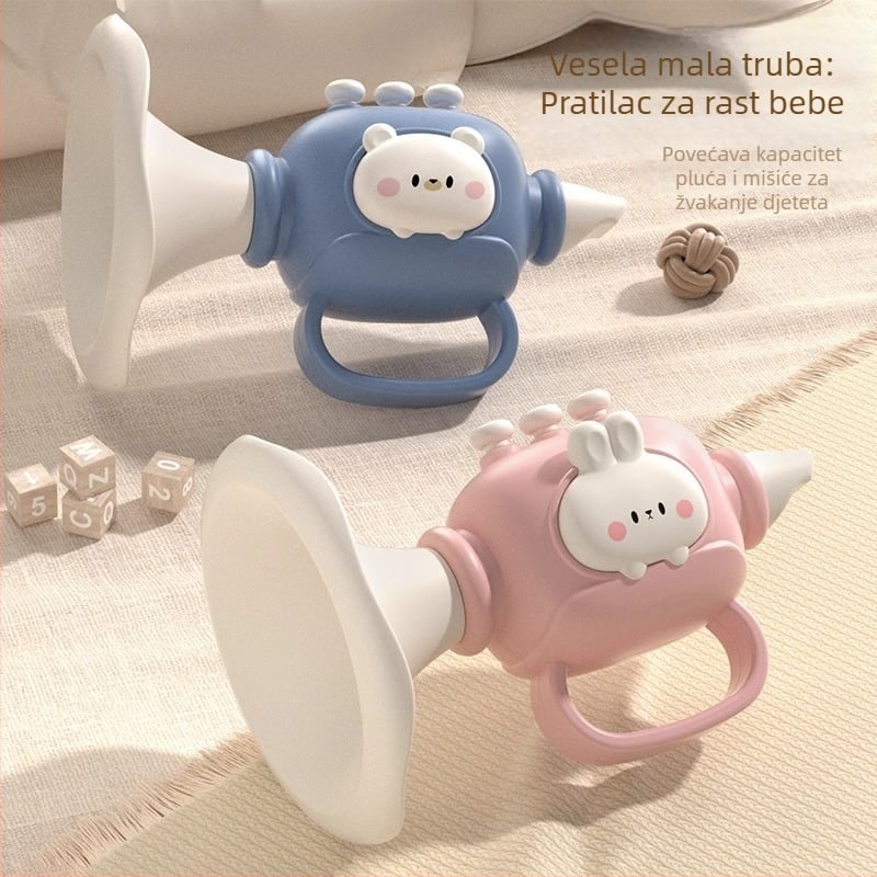 Igrački puhački muzički instrument s ugrađenim zvučnikom, harmonikom i zviždalicom za djecu 4-6 godina — Equation Toys