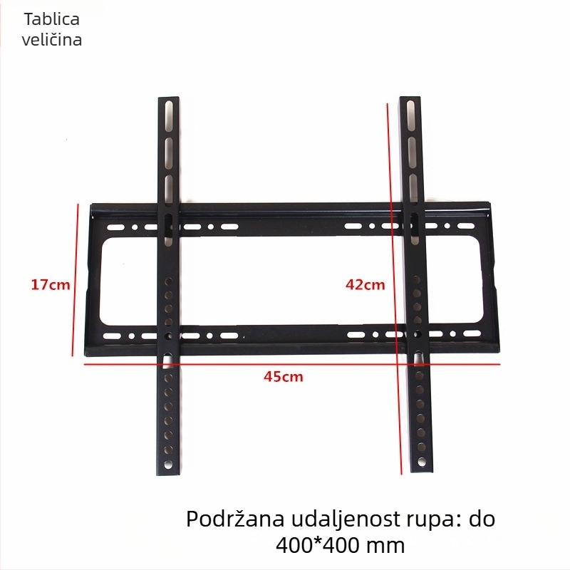Univerzalni zidni nosač za televizor 26-65 inča, ojačani integrirani dizajn, razmak rupa za montažu 40 cm, zidni nosač za LCD monitor