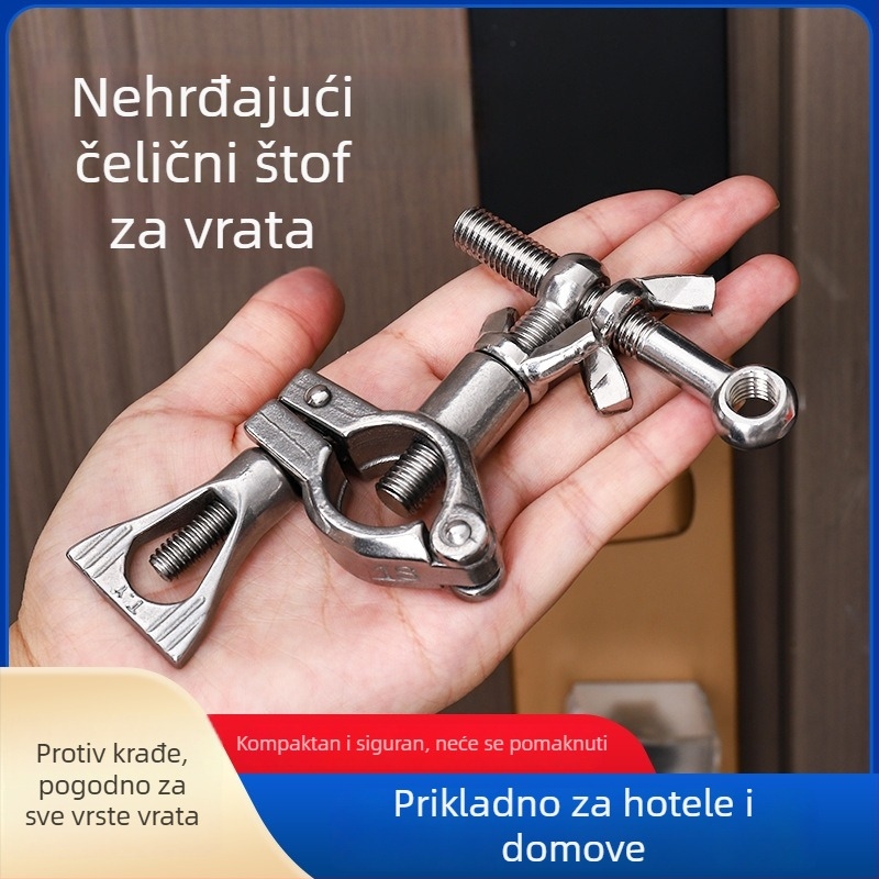 Gornji dverni stopper s lancem — nehrđajući čelik, površina: žica crtana, tip: kopča, montaža: CT-03 lanac, model FL-20240403001