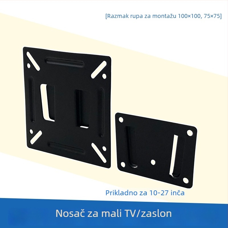 Zidni nosač za monitor 10–27 inča, LCD TV i digitalni okvir, univerzalni nosač, ultra-tanka udaljenost od zida