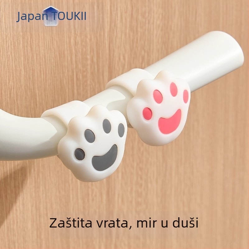 Silikonska zaštitna podloška za kvaku vrata, univerzalni model, zidna ugradnja, zaštita od sudara