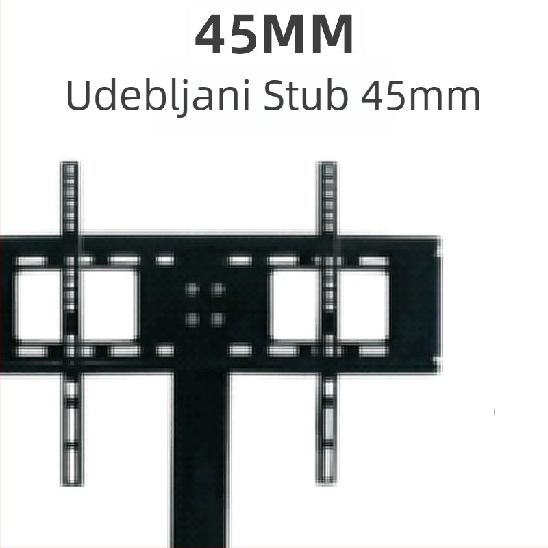Stalak za TV za stolnu površinu, bez bušenja, podesiva visina, mehaničko upravljanje, metalni nosač, mogućnost postavljanja na zid