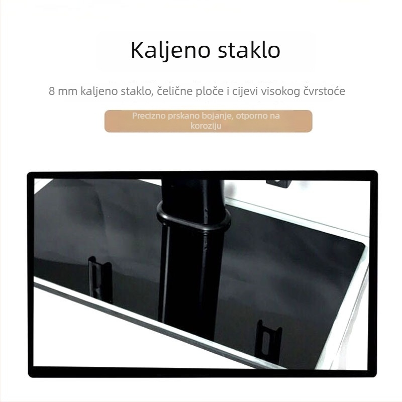 LCD TV stolni nosač s univerzalnom kompatibilnošću, ručna prilagodba, nosač od hladno valjanog čelika, mogućnost zidnog postavljanja, nosivost >15 kg