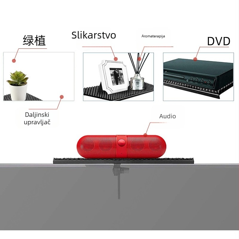 Zidni nosač za TV, LCD monitor i set-top box – bez bušenja, mehaničko upravljanje, CS106, Cocheng