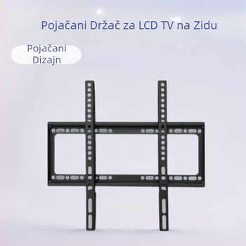 Stalak za TV na zid, ultra-tanki fiksni nosač za LCD TV, model HT-103 (uska ploča), nosivost preko 15 kg, materijal: željezo