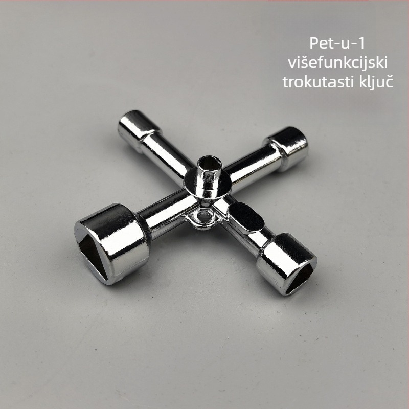 Ključ ventila za vodu – Pet u jedan trokutni model, bakar, zidni montaža, univerzalno, CE certifikat