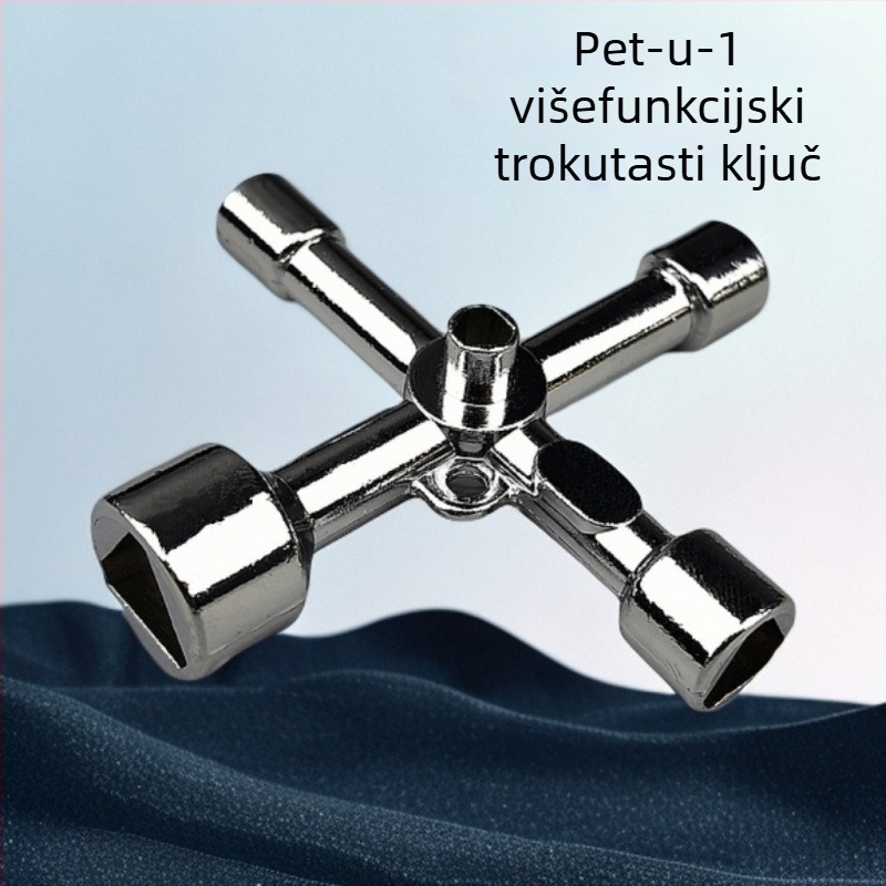 Ključ ventila za vodu – Pet u jedan trokutni model, bakar, zidni montaža, univerzalno, CE certifikat