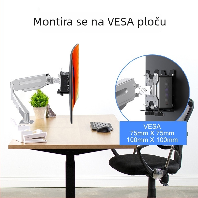 Yan Ercheng ZJJ002 Držač za mini kućno računalo s VESA panelom, kompatibilan MATX/ITX