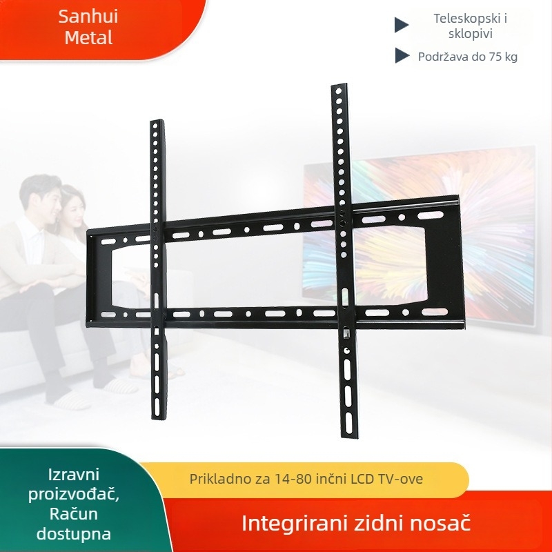 LCD TV integrirani nosač za zidni montažni, željezni okvir, mehaničko upravljanje, nosivost 15 kg