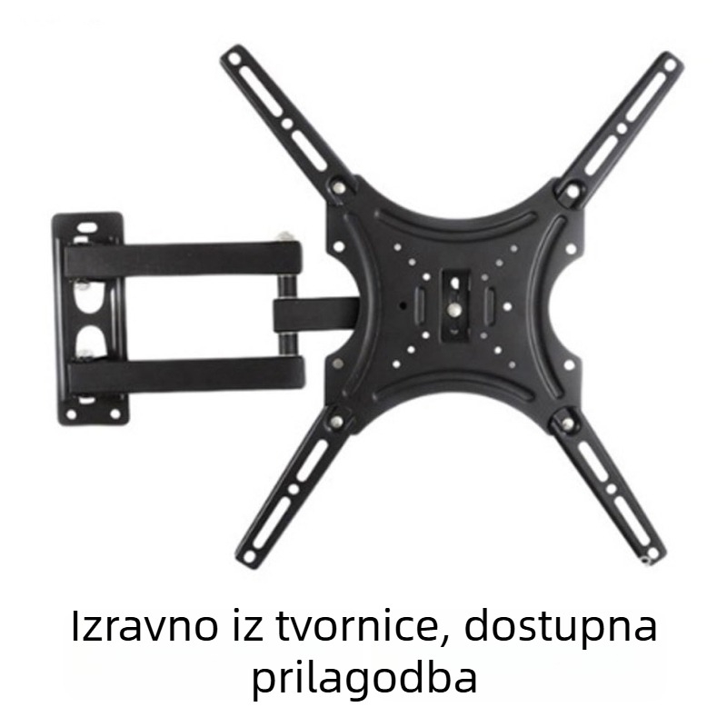 Prilagođeni držač za televizor s teleskopskim zidnim nosačem — mehaničko upravljanje, metalna konstrukcija, model Customized-117b/117b-2, nosivost iznad 15 kg