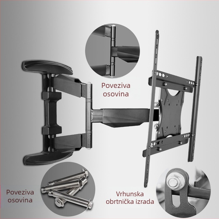 Resmei RSM-W8 zidni držač za televizor — 90° rotacija, teleskopsko proširenje