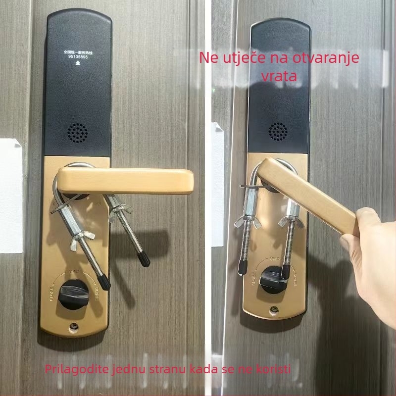 Vanjski stoper za vrata s protivkrađom bravom - 304 nehrđajući čelik, model F7, ugradnja snap-on, ručno upravljanje