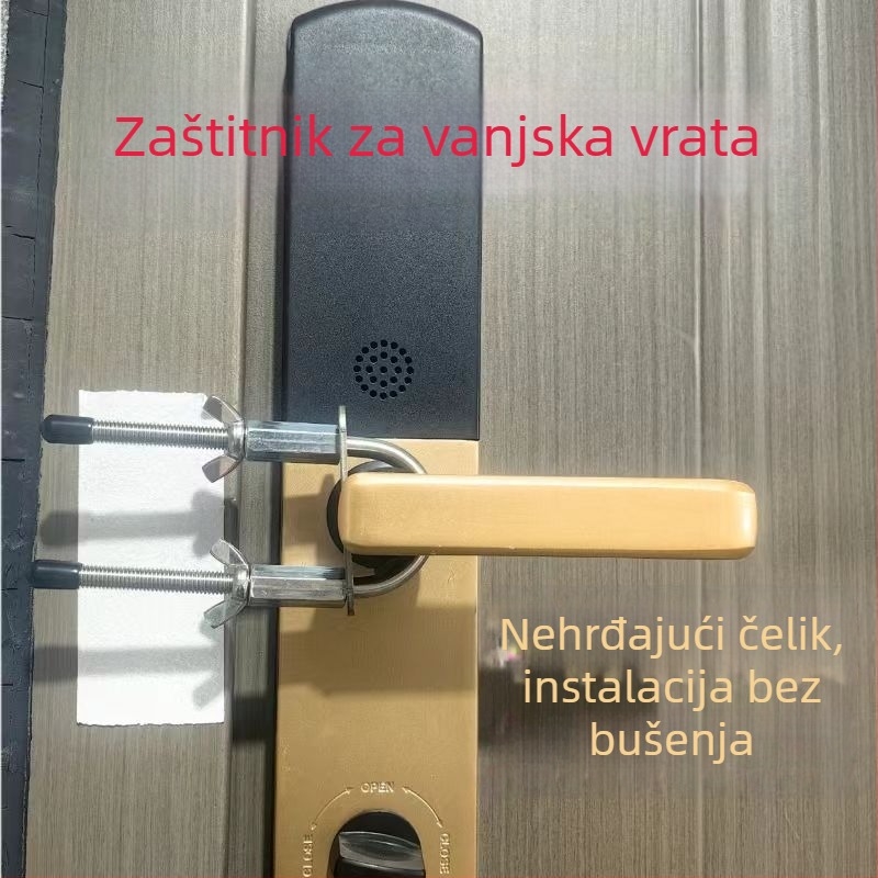 Vanjski stoper za vrata s protivkrađom bravom - 304 nehrđajući čelik, model F7, ugradnja snap-on, ručno upravljanje