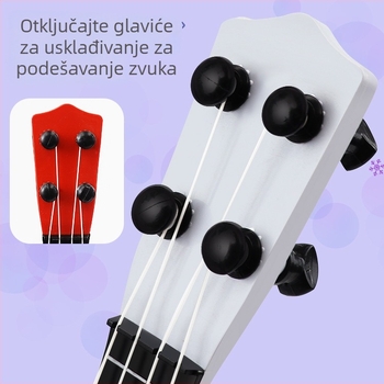 Plastična dječja gitara/ukulele – edukativna igračka za djecu 4-6 godina, porijeklo Shantou, Guangdong