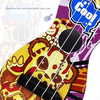 Plastična dječja gitara/ukulele – edukativna igračka za djecu 4-6 godina, porijeklo Shantou, Guangdong