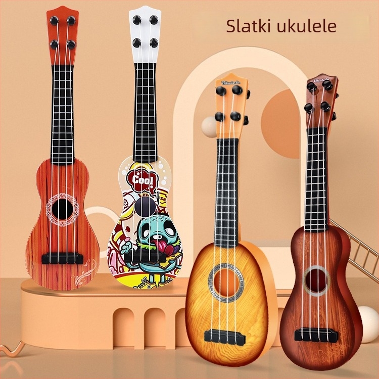 Plastična dječja gitara/ukulele – edukativna igračka za djecu 4-6 godina, porijeklo Shantou, Guangdong