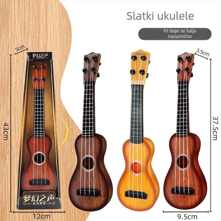 Plastična dječja gitara/ukulele – edukativna igračka za djecu 4-6 godina, porijeklo Shantou, Guangdong