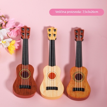 Dječja voćna gitara-ukulele - edukativna plastična igračka za djecu 4-6 godina, kategorija gitara/bas, pakiranje u kutiji, interaktivno učenje
