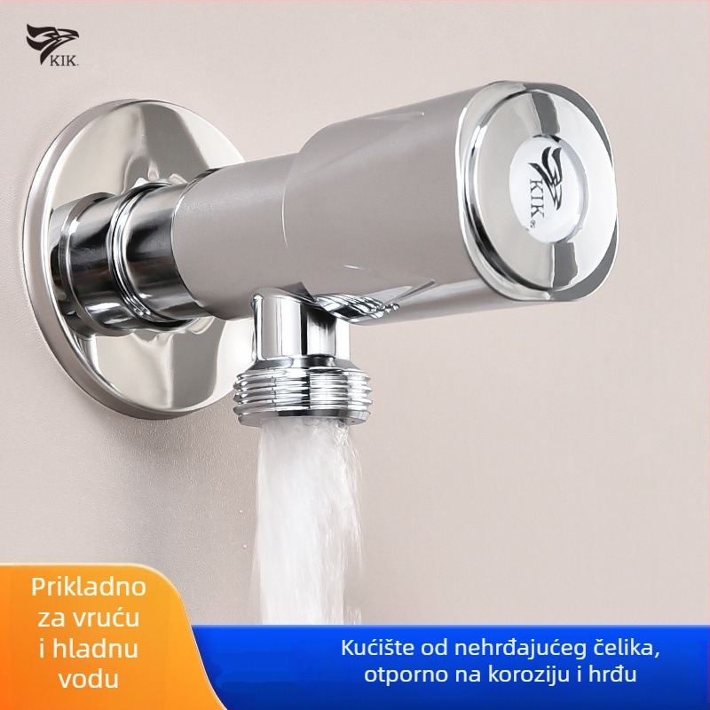 Q111 kutni ventil, 201 nehrđajući čelik, površinska ugradnja, za slavinu, moderni minimalistički stil