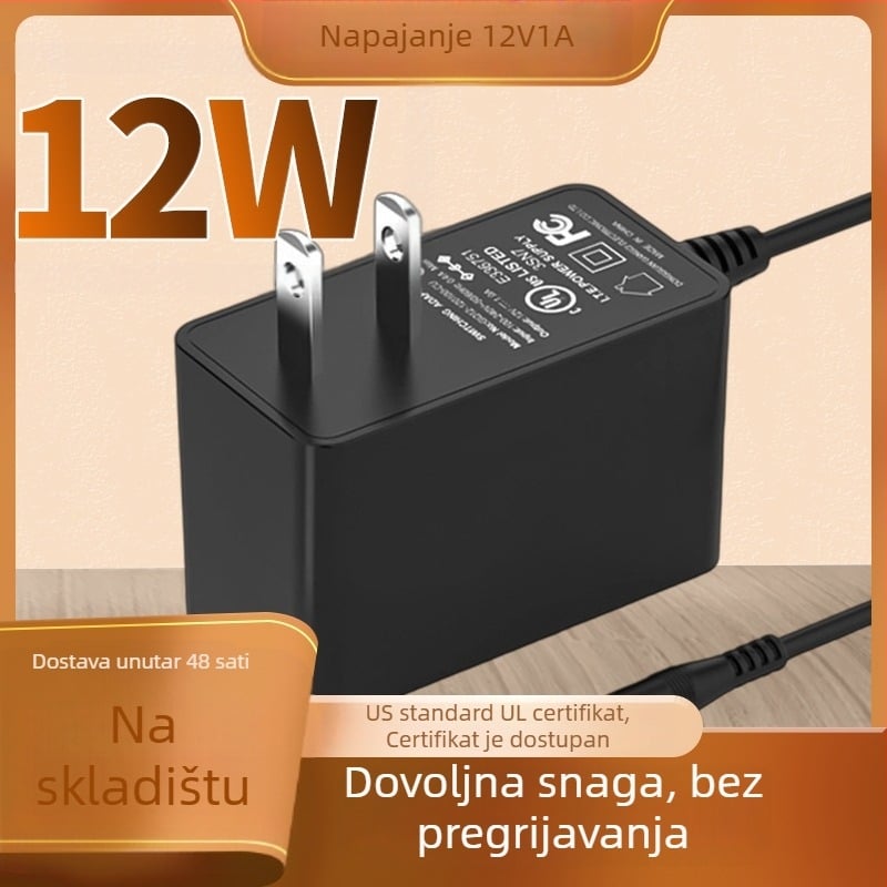 GQ 12-120100-CC napajanje/adaptor, izlaz 12V, ulaz 100-240V, UL/ETL/FCC certifikat, DC priključak 5.5x2.1/2.5 mm