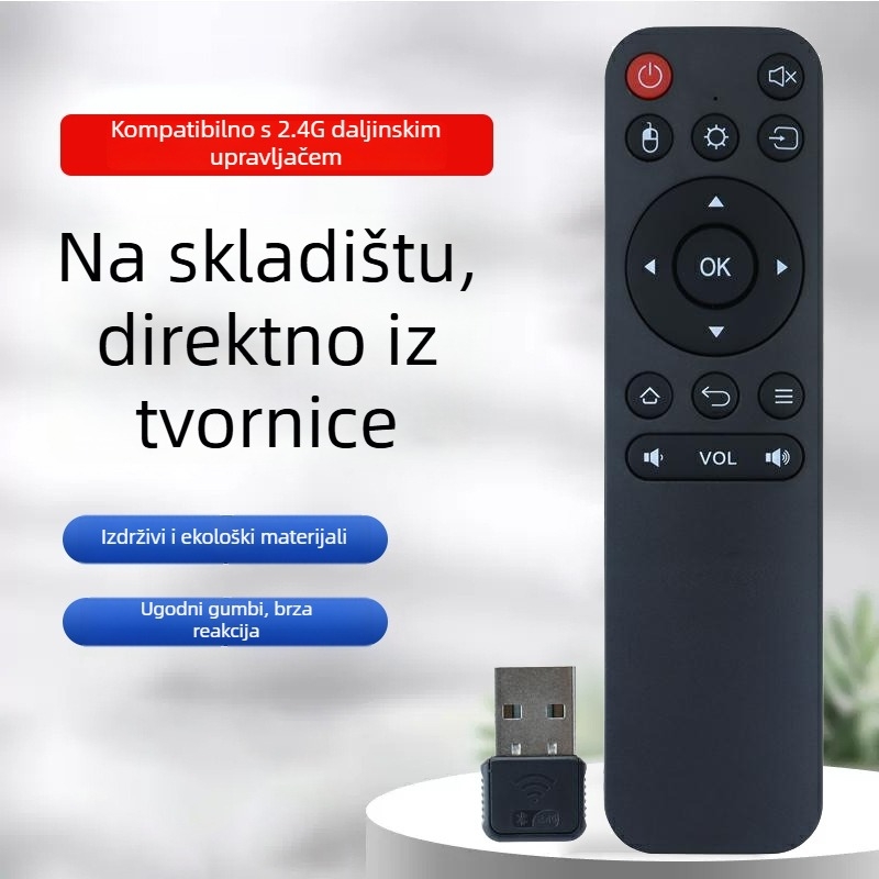 Android universalni daljinski upravljač, bežični 2.4G, USB kompatibilan, za TV / Set-top box / Tablet