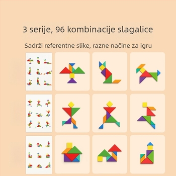 Magnetski tangram puzzle za djecu 4-6 godina, plosni puzzle, brend Star boat, DIY kompatibilno