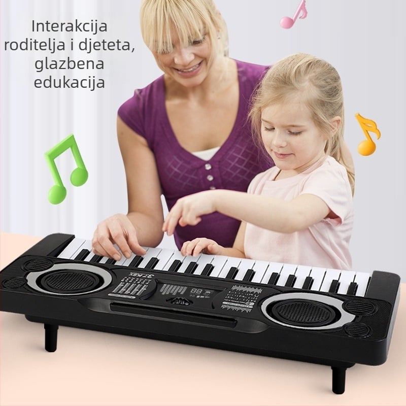 Dječja prijenosna elektronička tipkovnica s 37 tipkama, mini klavir za početnike, za djecu 4–6 godina