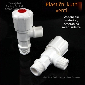 Plastični trokutasti ventil ABS, debelog dizajna, univerzalni kutni ventil s kotačićem za kupaonski faucet — Cupc certificiran, Model 1, Brand Qitazz
