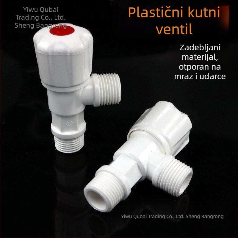 Plastični trokutasti ventil ABS, debelog dizajna, univerzalni kutni ventil s kotačićem za kupaonski faucet — Cupc certificiran, Model 1, Brand Qitazz