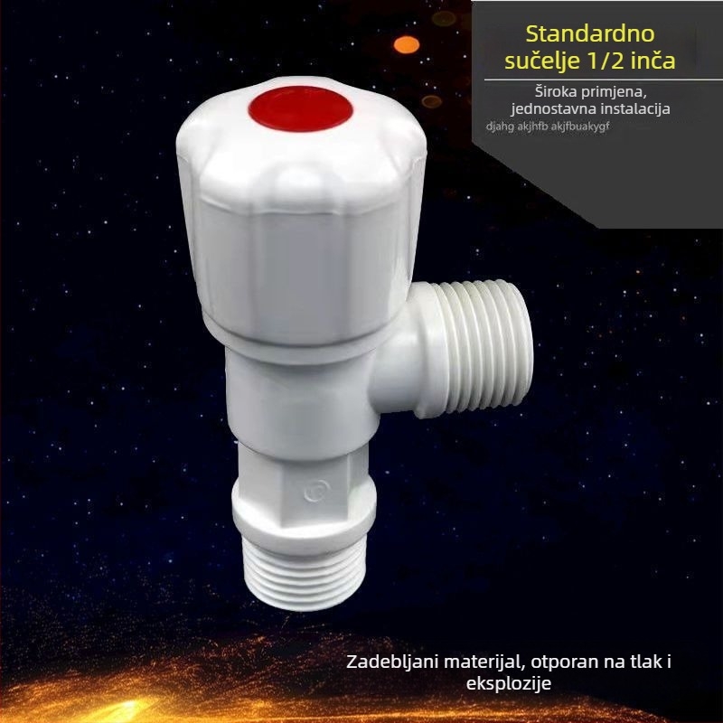 Plastični trokutasti ventil ABS, debelog dizajna, univerzalni kutni ventil s kotačićem za kupaonski faucet — Cupc certificiran, Model 1, Brand Qitazz
