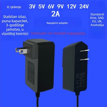Višekimen napajanje s prekidačkim izlazima 12V/2A, 5V/2A i 9V/2A za masaže, set-top box i LED rasvjeta