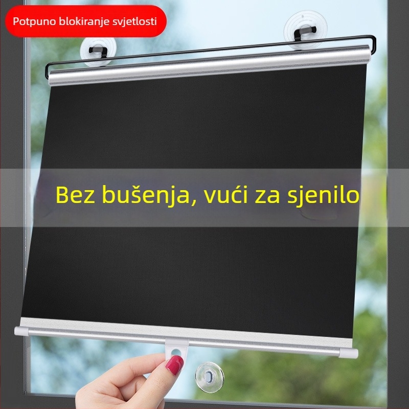 Sjenilo za auto za prednje staklo, teleskopna instalacija, tkanina, proširena verzija, poslovni stil