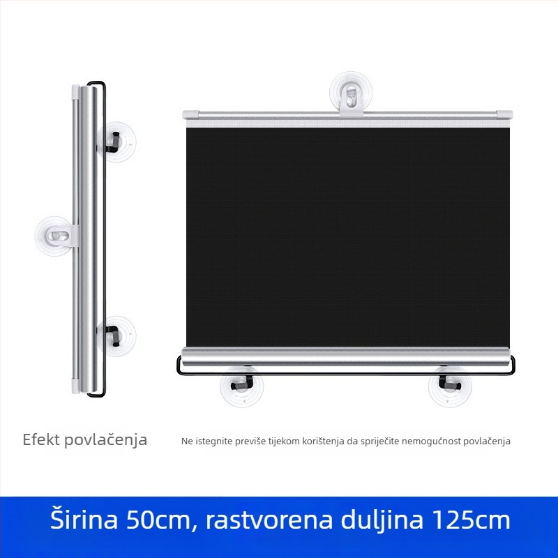 Sjenilo za auto za prednje staklo, teleskopna instalacija, tkanina, proširena verzija, poslovni stil