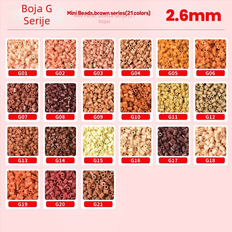 Refil paket perli za plošne puzzle – Plastične perle, 500 komada, marka Yan meow, za uzrast 7–14 godina